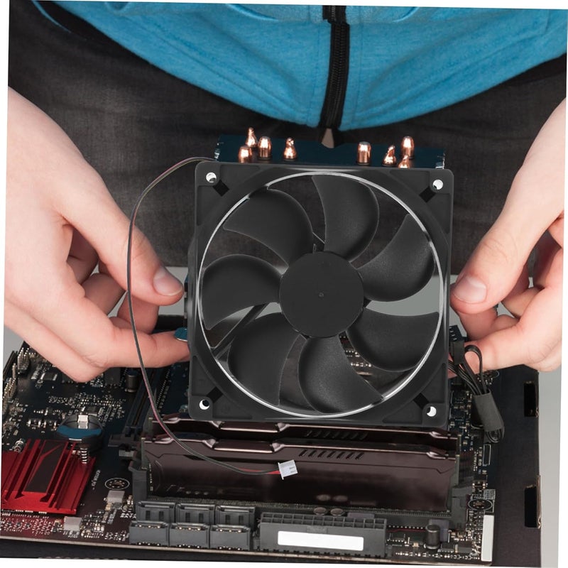 120mm DC Dual Ball Bearing Computer Case Cooling Fan with Replaceable Plug and Cable for CPU Radiator Improved Performance - Image 4